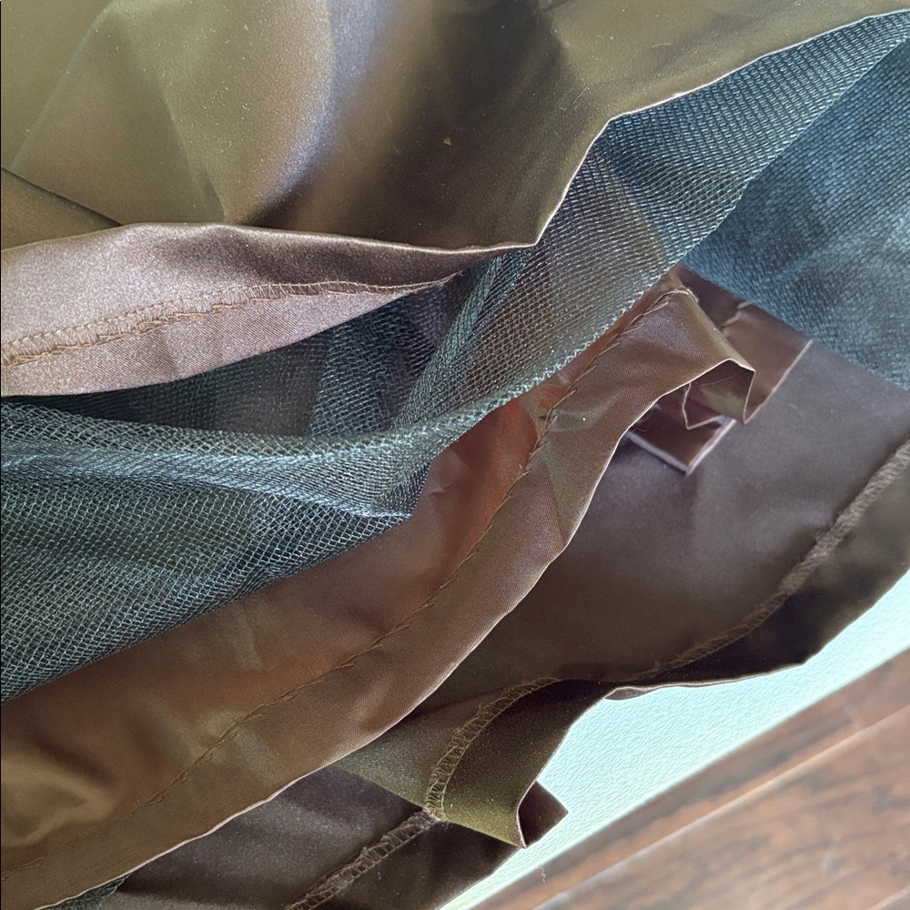 Zoe LTD Formal Dress Gown in Brown Velvet & Satin Bow Party Special Occa Size 16 - Picture 9 of 12